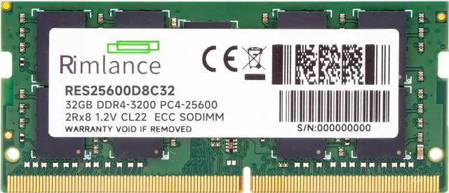 Alt view image 2 of 6 - RIMLANCE RAM 32GB (1X32GB) 1.2V DDR4 3200MHz PC4-25600 ECC SODIMM 2RX8