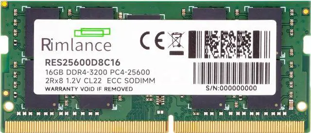 Alt view image 2 of 6 - RIMLANCE RAM 16GB (1X16GB) 1.2V DDR4 3200MHz PC4-25600 ECC SODIMM 2RX8
