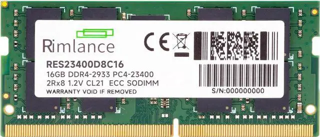 Alt view image 2 of 6 - RIMLANCE RAM 16GB (1X16GB) 1.2V DDR4 2933MHz PC4-23400 ECC SODIMM 2RX8
