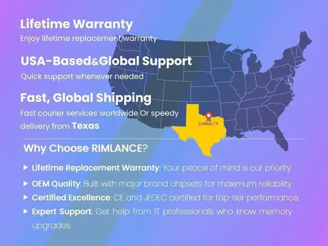 Alt view image 6 of 6 - RIMLANCE RAM 8GB (1X8GB) 1.2V DDR4 3200MHZ PC4-25600 ECC SODIMM 1RX8
