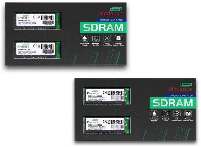 Main image of RIMLANCE RAM 128GB(4X32GB) DDR4 3200MHz PC4-25600 2Rx4 1.2V 288-PIN ECC Registered RDIMM Server Memory KIT Compatible with Dell PowerEdge XR11 Rack Server