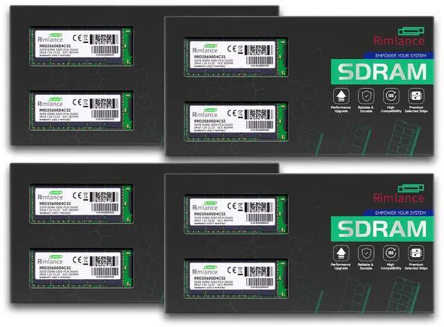 Main image of RIMLANCE RAM 256GB(8X32GB) DDR4 3200MHz PC4-25600 2Rx4 1.2V 288-PIN ECC Registered RDIMM Server Memory KIT Compatible with Dell PowerEdge XR11 Rack Server