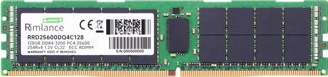 Alt view image 2 of 6 - RIMLANCE RAM 256GB(2X128GB) DDR4 3200MHz PC4-25600 8Rx4 1.2V 288-PIN ECC Registered RDIMM Server Memory KIT Compatible with Dell PowerEdge XR11 Rack Server