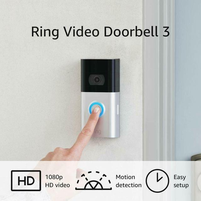 Alt view image 2 of 7 - Ring Video Doorbell 3 with Echo Show 5 (Charcoal)