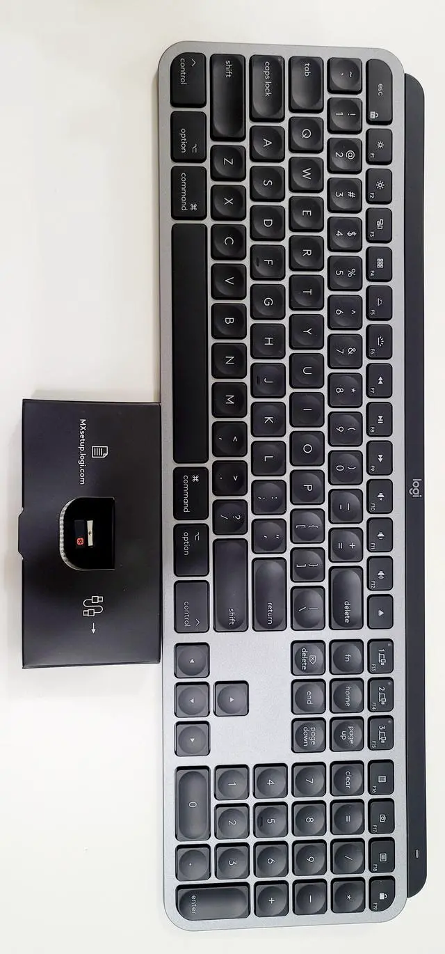 Alt view image 3 of 17 - Logitech MX KEYS FOR MAC 920-009552 Space Gray Bluetooth Wireless Keyboard