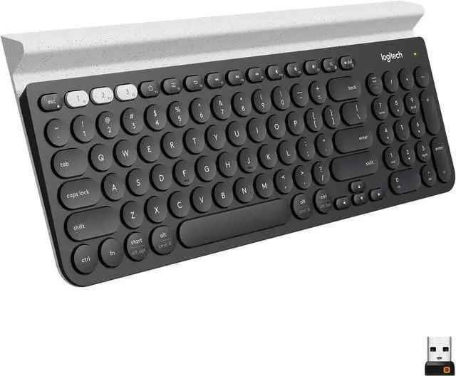 Main image of Logitech K780 Multi-Device Wireless Keyboard (Speckles Version) - Type on Your Computer, Smartphone, and Tablet - with One Fully-Equipped, Beautifully Finished Keyboard