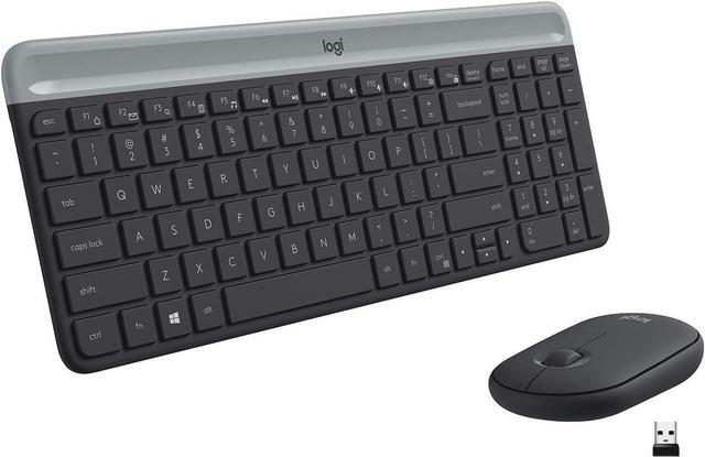 Main image of Logitech MK470 Slim Wireless Keyboard and Mouse Combo - Modern Compact Layout, Ultra Quiet, 2.4 GHz USB Receiver, Plug n' Play Connectivity, Compatible with Windows - Graphite