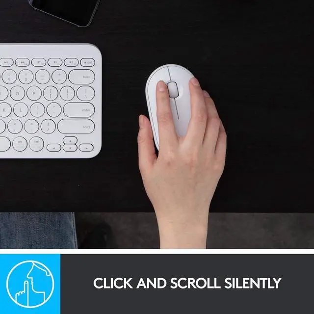 Alt view image 3 of 6 - Logitech Pebble i345 Wireless Bluetooth Mouse for iPad BLUETOOTH ONLY ( NO RECEIVER)