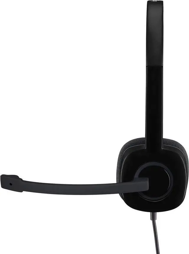Alt view image 2 of 6 - Logitech H151 Wired Headset, Analog Stereo Headphones with Rotating Noise-Cancelling Microphone, 3.5 mm Audio Jack, In-Line Controls, PC/Mac/Laptop/Tablet/Smartphone - Black