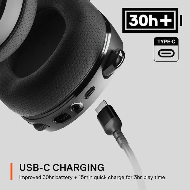 Alt view image 4 of 7 - SteelSeries Arctis 7X+ Wireless Next-Gen Gaming Performance Headset on Xbox Series X|S with 30 Hour Battery, USB-C Charging and Seamless Multi-Platform Compatibility