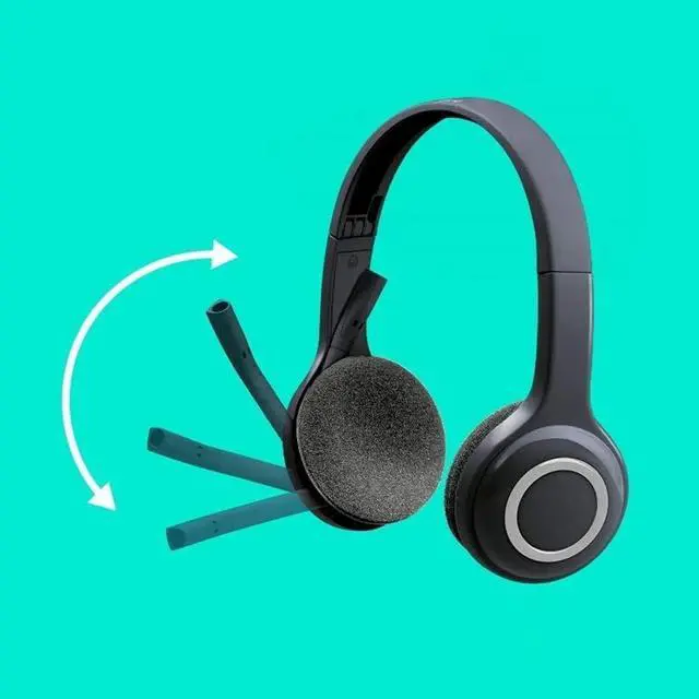 Alt view image 3 of 5 - Logitech Over-The-Head Wireless Headset H600