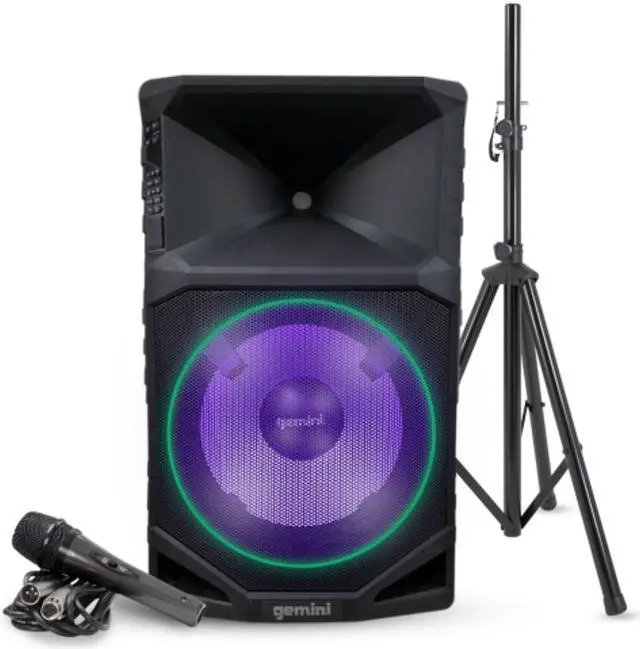 Alt view image 7 of 20 - Gemini GSWT1500PK Portable Water Resistant Wireless Bluetooth Party Speaker