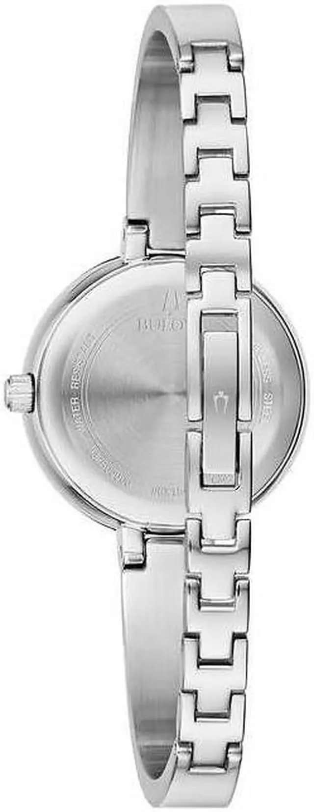Alt view image 4 of 5 - Bulova Stainless Steel Ladies Watch and Crystal Halo Pendant Set
96X154