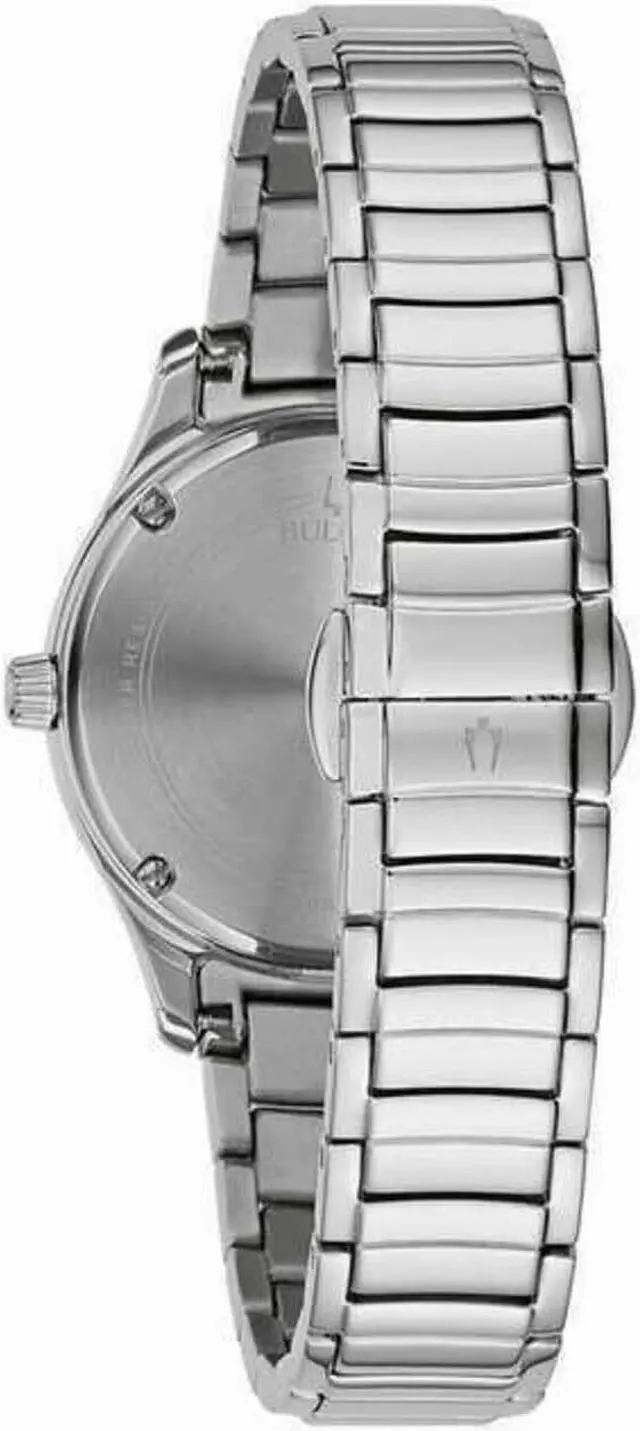 Alt view image 3 of 3 - Bulova 96R242 Black Mother-of-Pearl Dial Stainless Steel Ladies Watch