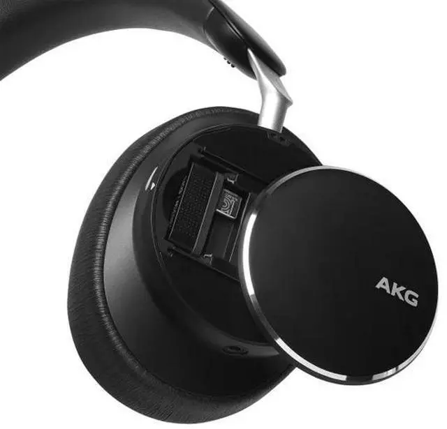 Alt view image 4 of 7 - AKG N9 Hybrid - Wireless Over-Ear Noise Cancelling Headphones, 2.4GHz USB-C dongle and BT, Hi-Res Quality AKG Sound, True Adaptive Noise Cancelling, Zoom Certified Superior Call Quality (Black)