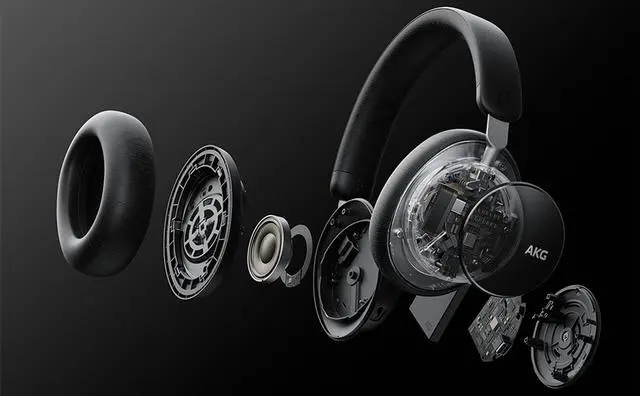 Alt view image 6 of 7 - AKG N9 Hybrid - Wireless Over-Ear Noise Cancelling Headphones, 2.4GHz USB-C dongle and BT, Hi-Res Quality AKG Sound, True Adaptive Noise Cancelling, Zoom Certified Superior Call Quality (Black)