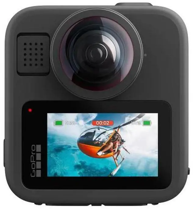 Alt view image 5 of 6 - GoPro MAX2 8K 360 Action Camera Bundle. 2 Batteries, 4' Pole, Lens Replacement and 64GB MicroSD Card