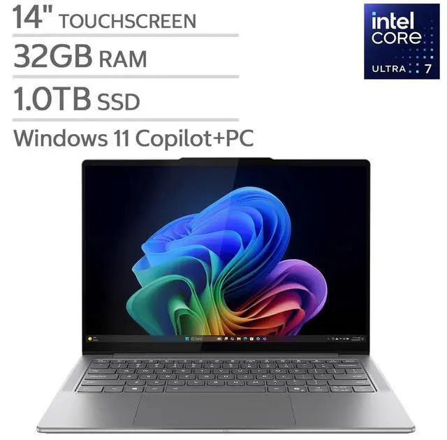 Alt view image 6 of 6 - Lenovo Slim 7i 14" OLED Touchscreen Copilot+ PC - Aura Edition - Intel Core Ultra 7 Processor 258V - Windows 11 - 32 GB RAM - 1TB SSD
