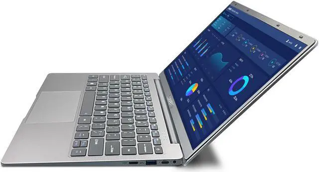 Alt view image 2 of 7 - Lsxvern A1 14.1" Laptop Notebook Computer PC, 8 GB RAM 256 GB SSD, Windows 10 Pro FHD Screen Intel Celeron J3455 Quad Core Lighter and Thinner Laptop Computer, Type-C, HDMI, USB 3.0