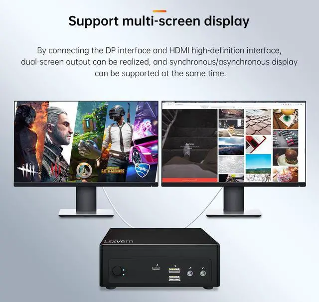 Alt view image 4 of 7 - Gaming Mini PC Intel Core i7-1165G7 16GB DDR4 256/512/1024GB SSD 500GB HDD Windows 10 Gaming Desktop WiFi Bluetooth Mini Computer 512 GB 0