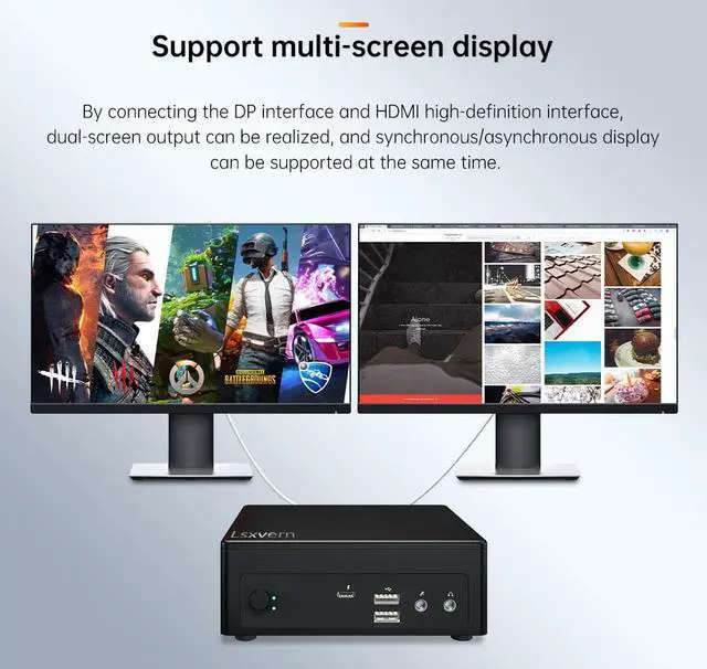 Alt view image 4 of 7 - Gaming Mini PC Intel Core i7-1165G7 16GB DDR4 256/512/1024GB SSD 500GB HDD Windows 10 Gaming Desktop WiFi Bluetooth Mini Computer 16GB DDR4 128 GB 500 GB