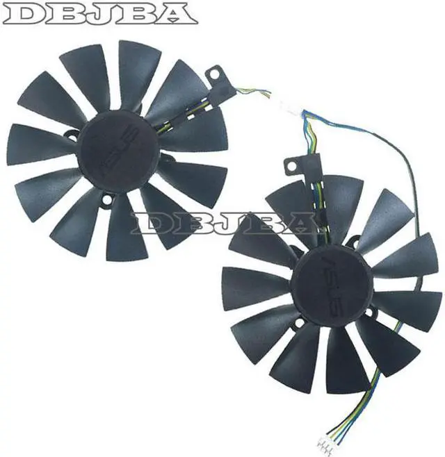 Alt view image 2 of 2 - 2PCS Graphic Card Cooling Fan For ASUS DUAL GeForce GTX1070-O8G FDC10U12D9-C