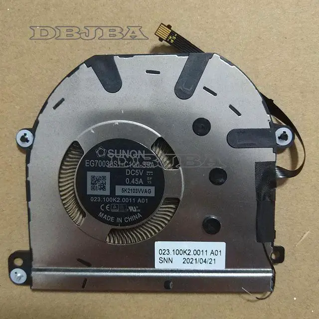 Main image of New Laptop CPU Cooling Fan For Lenovo thinkpad X1 Titanium X1T 2021 SUNON EG70030S1-C100-S9A 023.100K2.0011 fan