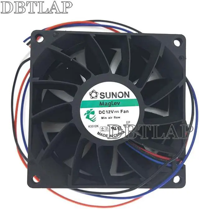 Alt view image 4 of 6 - Laptop CPU Fan for Arrive ffb0812sh 12v 0.6a Dual Ball Bearing Fan 8025 8CM 8080 25MM Ventilation Cooling Fan 3PIN CPU Cooler Fan heatsink