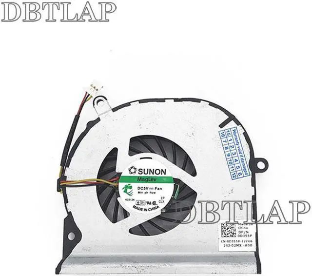 Alt view image 3 of 6 - Laptop CPU Fan for DELL Studio 15Z 1569 P06F CPU Cooling Fan 49RM6FAWI00 forcecon DFS531005MC0T F9J2 CN-0D355P D355P