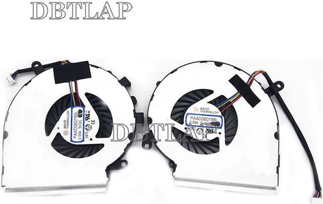 Main image of Laptop CPU GPU Fan Compatible for MSI GE62VR GL62M GP62MVR GL62VR MS-16JB MS-16J9 Laptop CPU Cooling Fan PAAD06015SL N366 N371 4PIN