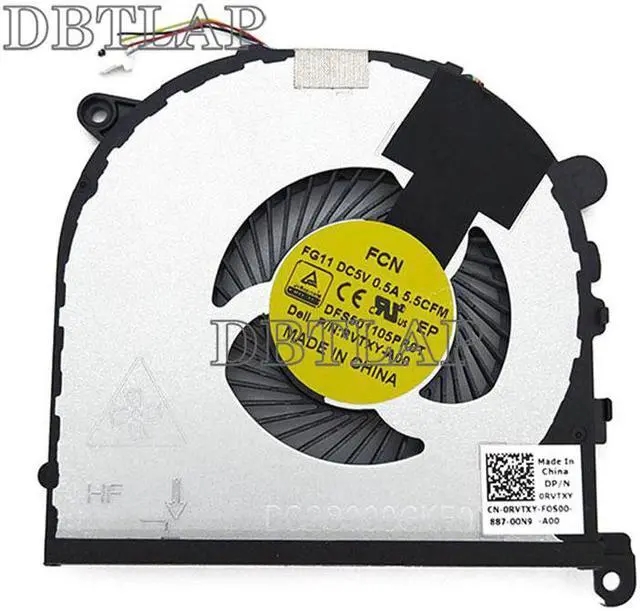 Main image of GPU Fan for Dell XPS 15 9550 Precision 5510 P/N 0RVTXY RVTXY 036CV9 36CV9 DFS501105PR0T FG11 DFS501105PQ0T FG12