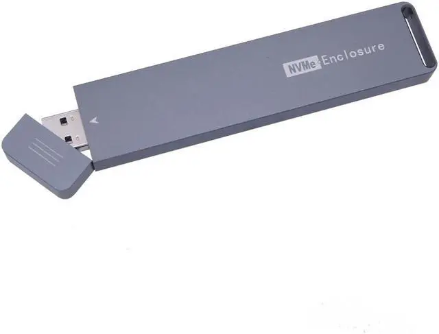 Alt view image 3 of 6 - NVME Case M.2 NVME Enclosure USB C Gen2 10Gbps PCIe NVME SSD Enclosure NVME M2 SSD Case Box Supports 2230/2242/2260/2280 M.2 SSD