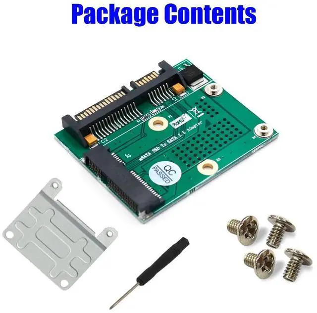 Alt view image 4 of 6 - 2.5" SATA to mSATA SSD Adapter Converter Card Metal Extension Bracket 3.3V LED Computer Components for Full-Mini Half-Mini Card