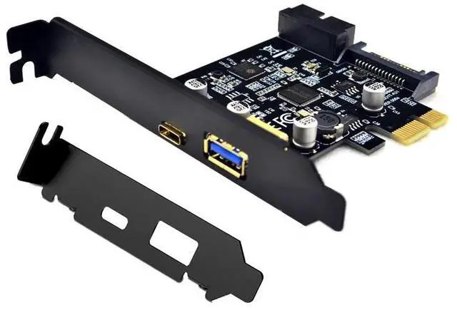 Alt view image 2 of 6 - BTBcoin PCI-e to 4 Ports USB 3.1 GEN 1 (5Gbps)(USB Type-C +USB Type A w/ Internal 19Pin USB 3.0 Dual Port) PCI Express Card