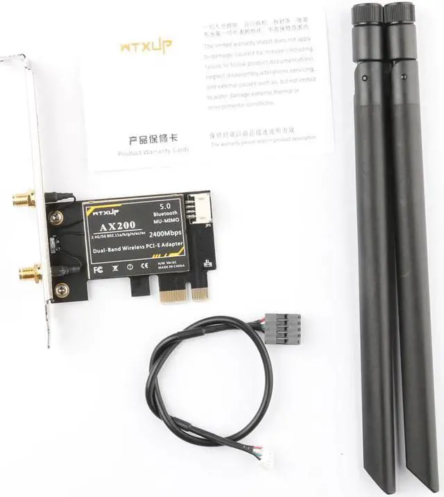 Main image of 2974Mbps Wifi6 Dual Band Desktop PCIe Intel AX200 Card 802.11ax 2.4G/5Ghz Bluetooth 5.0 PCI Express Wireless WiFi Adapter for PC