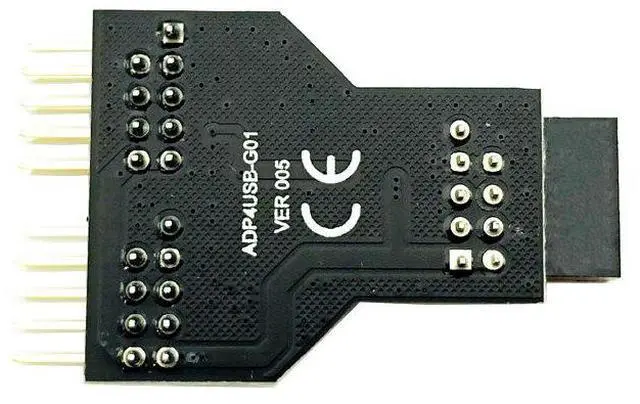 Alt view image 3 of 6 - USB2.0 9 PIN Female to Dual USB2.0 9 Pin Male Adapter USB 2.0 9Pin to Dual USB 2.0 9PIN Converter Adapter USB HUB Expansion Card