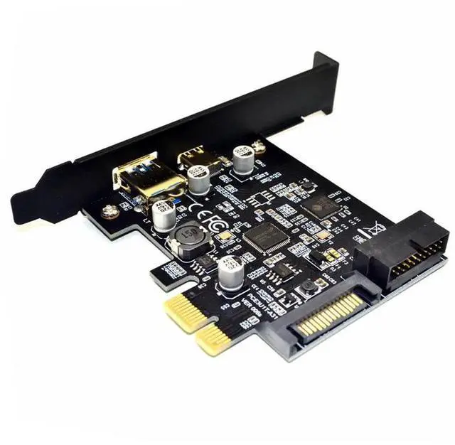 Alt view image 6 of 6 - BTBcoin PCI-e to 4 Ports USB 3.1 GEN 1 (5Gbps)(USB Type-C +USB Type A w/ Internal 19Pin USB 3.0 Dual Port) PCI Express Card