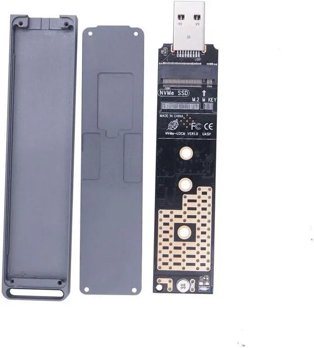 Alt view image 5 of 6 - NVME Case M.2 NVME Enclosure USB C Gen2 10Gbps PCIe NVME SSD Enclosure NVME M2 SSD Case Box Supports 2230/2242/2260/2280 M.2 SSD