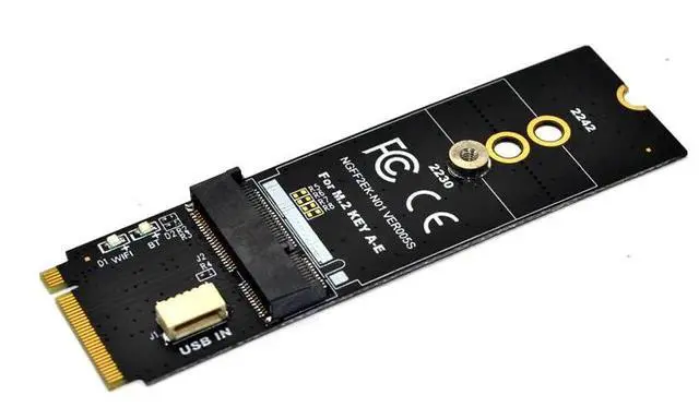 Alt view image 3 of 6 - M.2 KEY-M to KEY A-E/E Adapter Riser Card for M.2 NGFF PCIE Protocol Wireless Network Card Module Support 2230 2242 size M2 Card