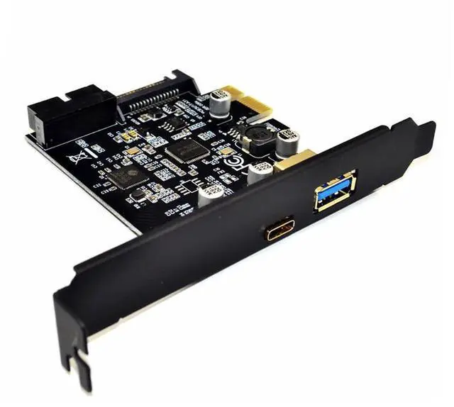 Alt view image 5 of 6 - BTBcoin PCI-e to 4 Ports USB 3.1 GEN 1 (5Gbps)(USB Type-C +USB Type A w/ Internal 19Pin USB 3.0 Dual Port) PCI Express Card