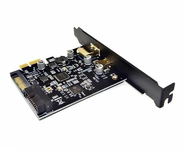 Alt view image 4 of 6 - BTBcoin PCI-e to 4 Ports USB 3.1 GEN 1 (5Gbps)(USB Type-C +USB Type A w/ Internal 19Pin USB 3.0 Dual Port) PCI Express Card