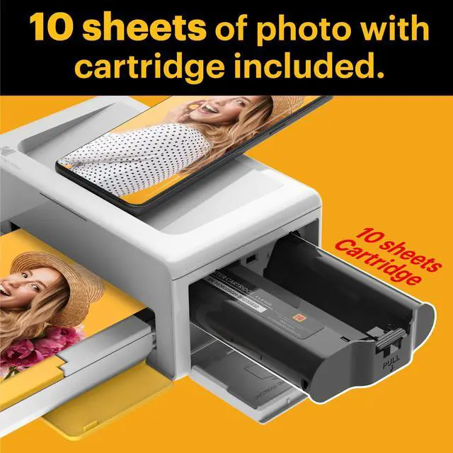 Alt view image 3 of 6 - Kodak Dock Plus Instant Photo Printer - Updated Bluetooth Portable Photo Printer Full Color Printing - Mobile App Compatible with iOS and Android - Convenient and Practical