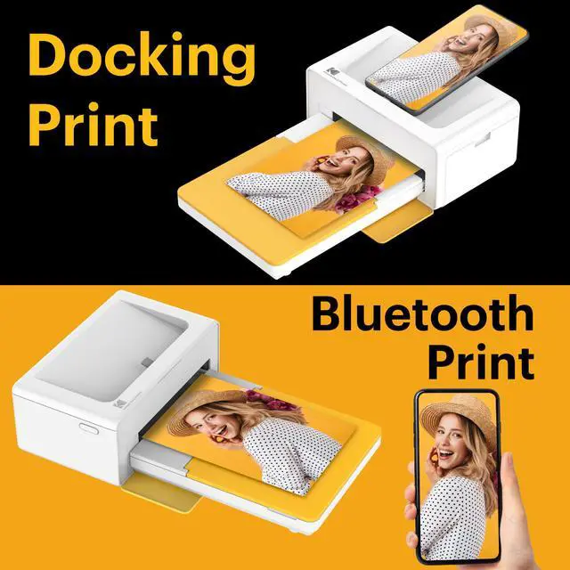Alt view image 4 of 6 - Kodak Dock Plus Instant Photo Printer - Updated Bluetooth Portable Photo Printer Full Color Printing - Mobile App Compatible with iOS and Android - Convenient and Practical