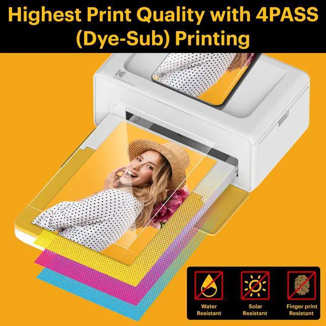 Alt view image 5 of 8 - Kodak Dock Plus Instant Photo Printer – Updated Bluetooth Portable Photo Printer Full Color Printing – Mobile App Compatible with iOS and Android – Convenient and Practical + 80 sheets