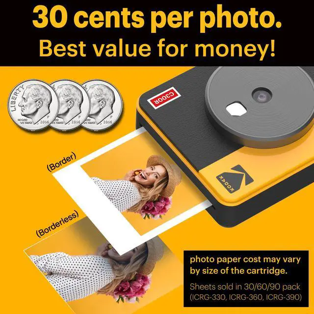 Alt view image 3 of 6 - Kodak Mini Shot 3 Retro Camera - Portable Instant Camera and Photo Printer– 2-in-1 Printer Compatible with iOS & Android – Bluetooth Connection - 4PASS Technology +60 sheets
