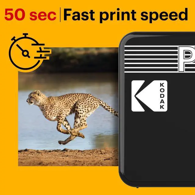 Alt view image 5 of 8 - Kodak Mini 3 Retro Portable Photo Printer Compatible with iOS, Android & Bluetooth Devices, Real Photo: (3”x3”), 4Pass Technology & Laminating Process, Print highest Quality Photos - 60 Sheets