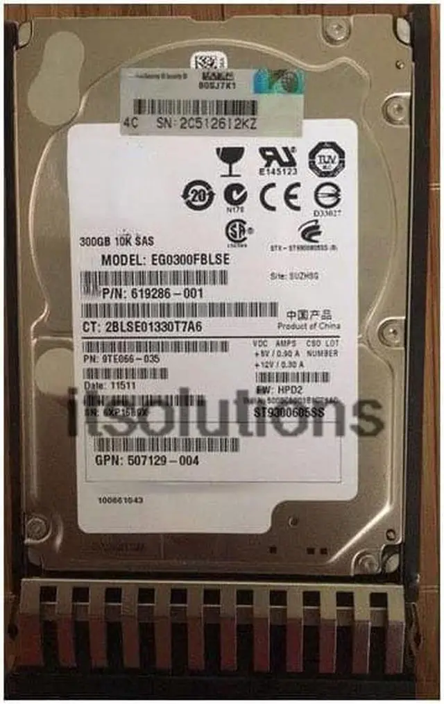 Main image of For HP 507284-001 300G 2.5" 6GB SAS 10k HDD 507127-B21