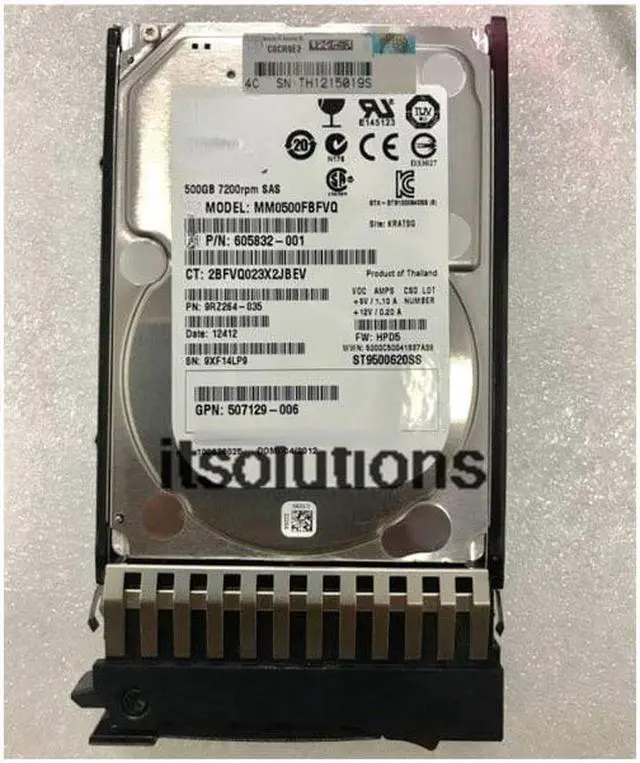 Main image of For HP 507610-B21 508009-001 500GB 6G SAS 7.2K SFF 2.5