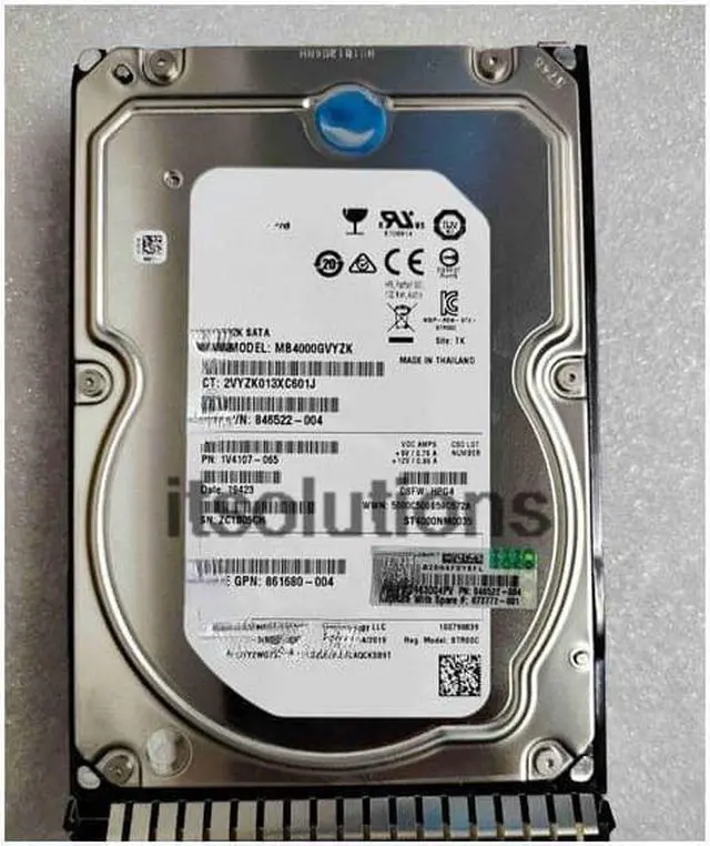 Main image of For HP 872491-B21 872772-001 4T SATA 3.5 7.2K SC server hard drive