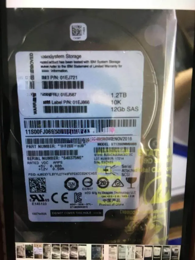 For IBM 1.2T 2.5 inch SAS 10K 12GB 01DE337 storage hard disk